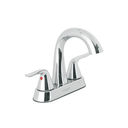Mezcladora lavabo 4' cromo, cuello alto, palanca, FOSET AERO