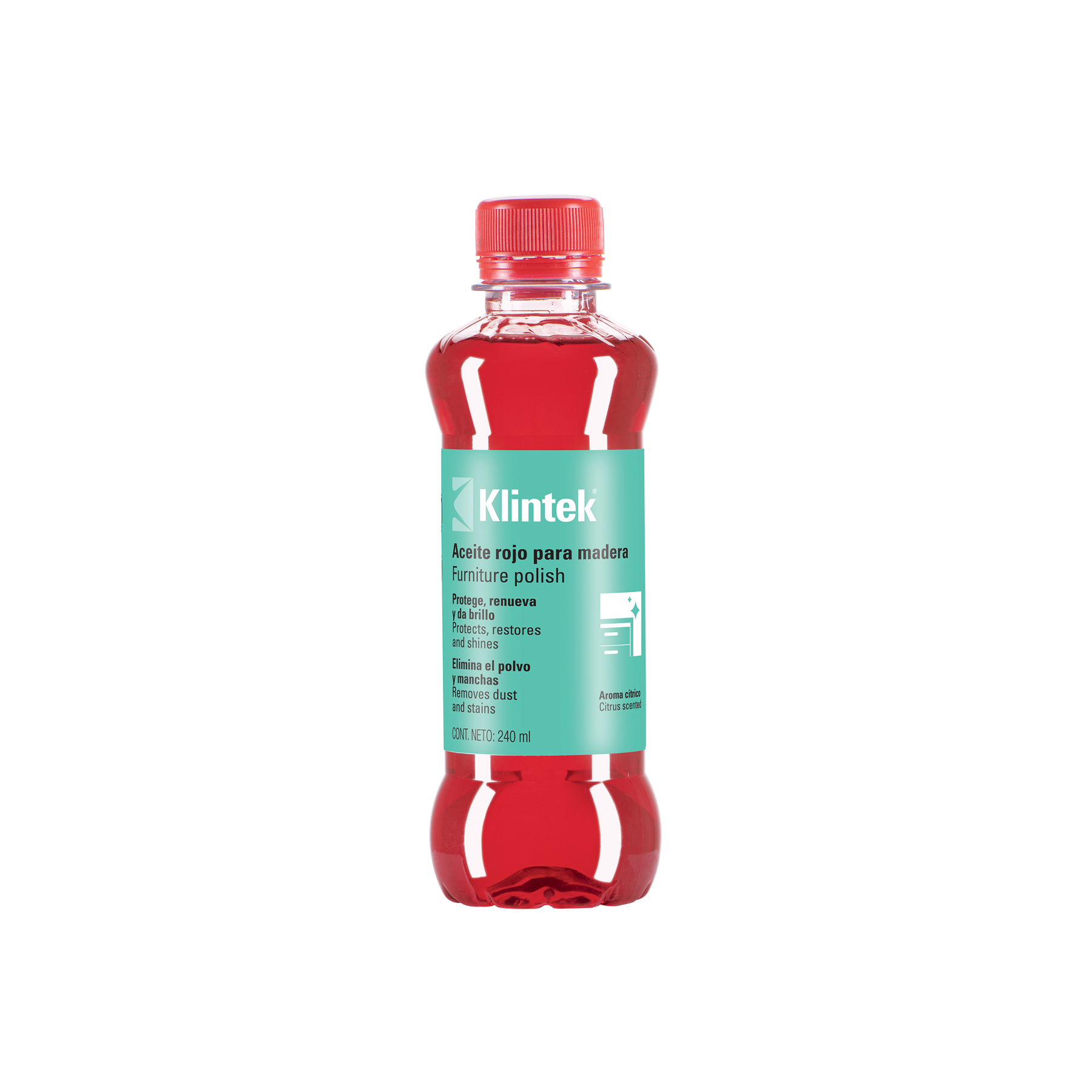 AMU-24.jpg Aceite rojo para madera, 240 ml, KLINTEK AMU 24