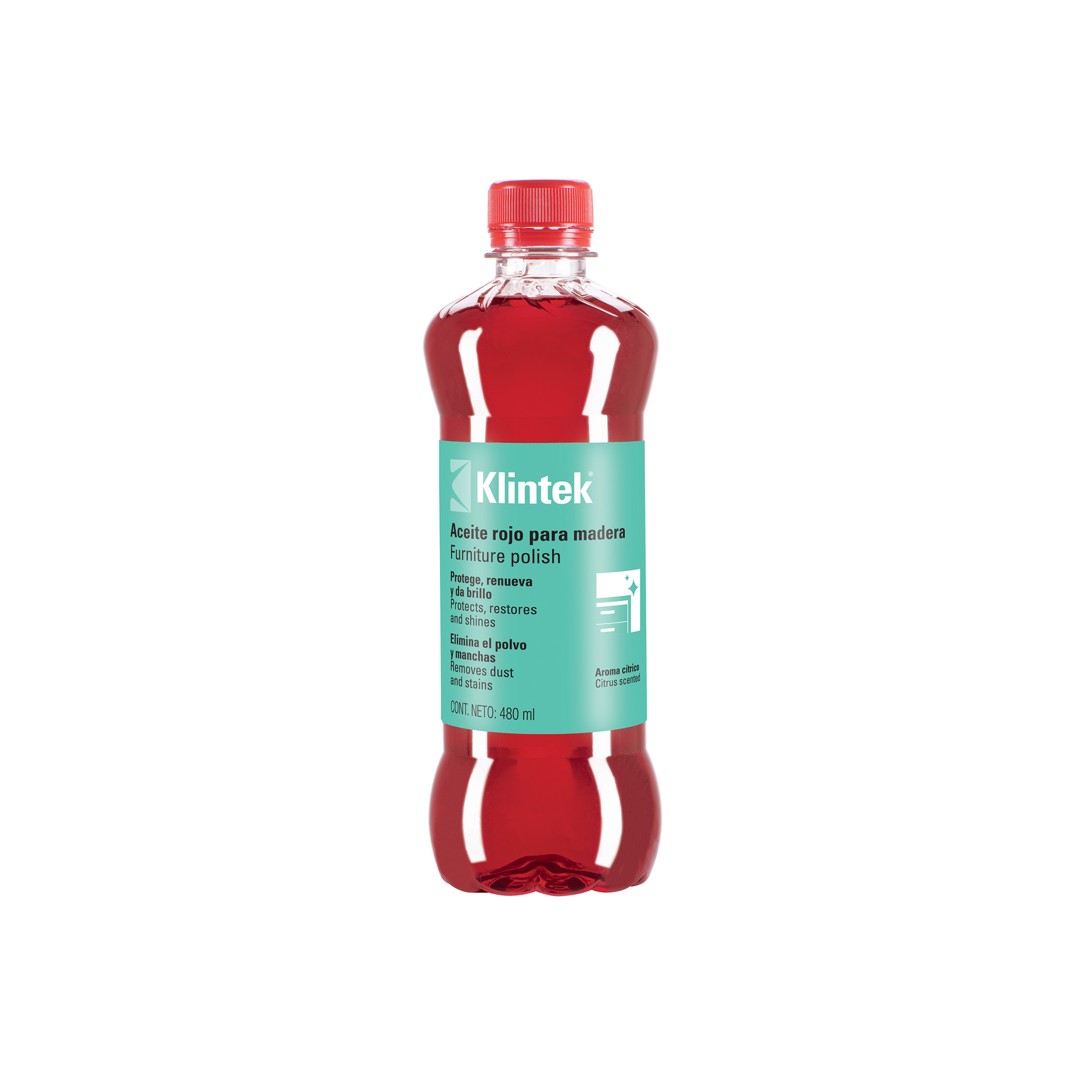 AMU-48.jpg Aceite rojo para madera, 480 ml, KLINTEK AMU 48