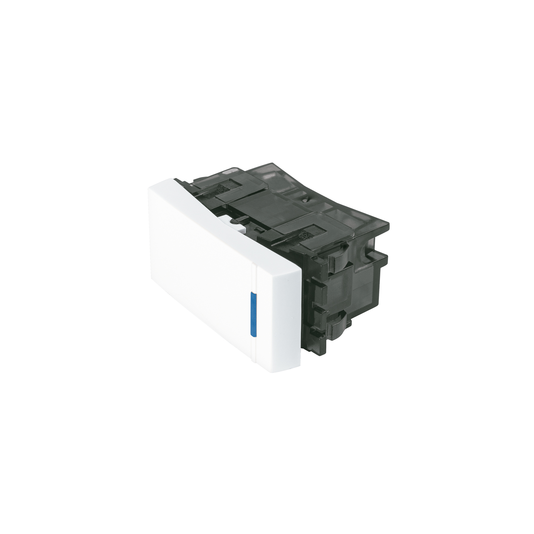 APSE-EB.jpg Interruptor sencillo 1 módulo, línea Española, color blanco APSE EB