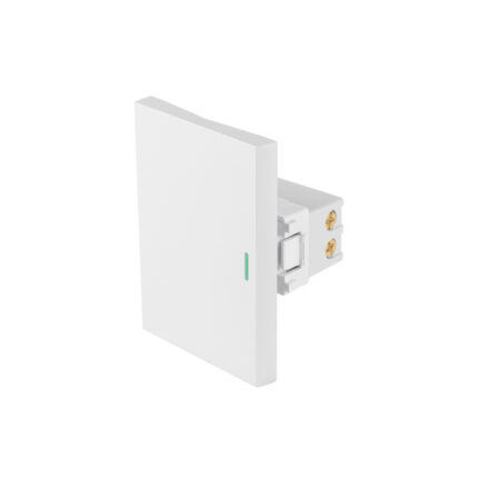 Interruptor sencillo blanco de 3 módulos, línea Lisboa