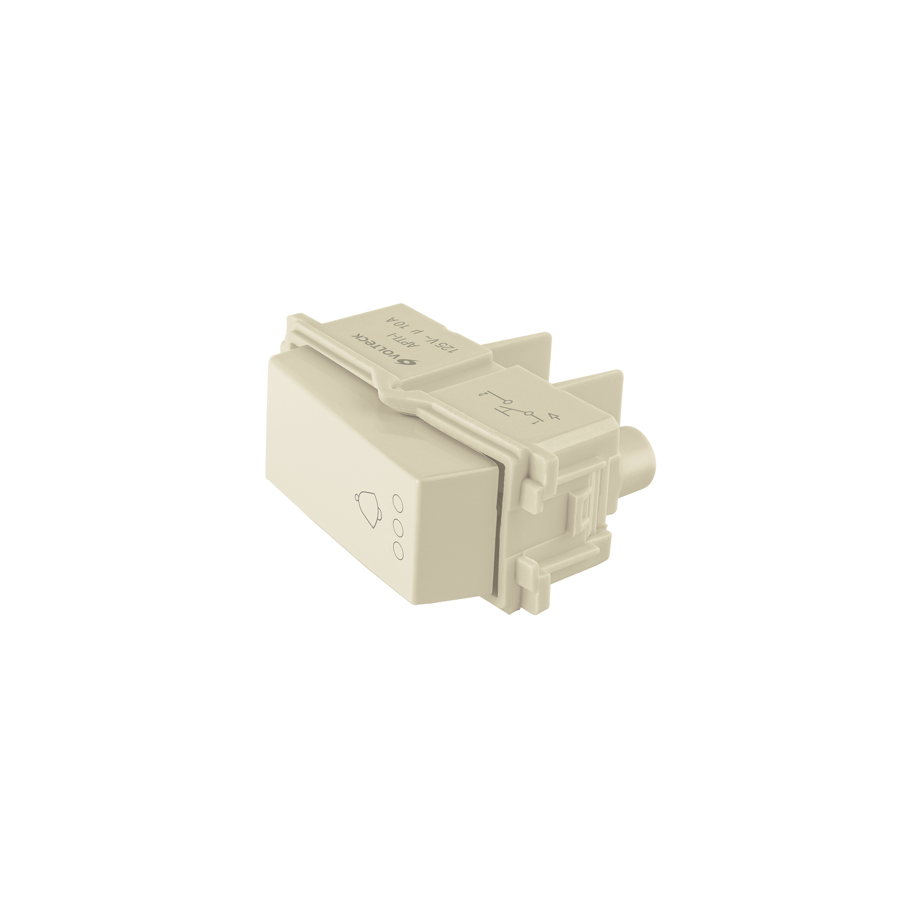 APTI-I.jpg Interruptor para timbre, línea Italiana, color marfil APTI I