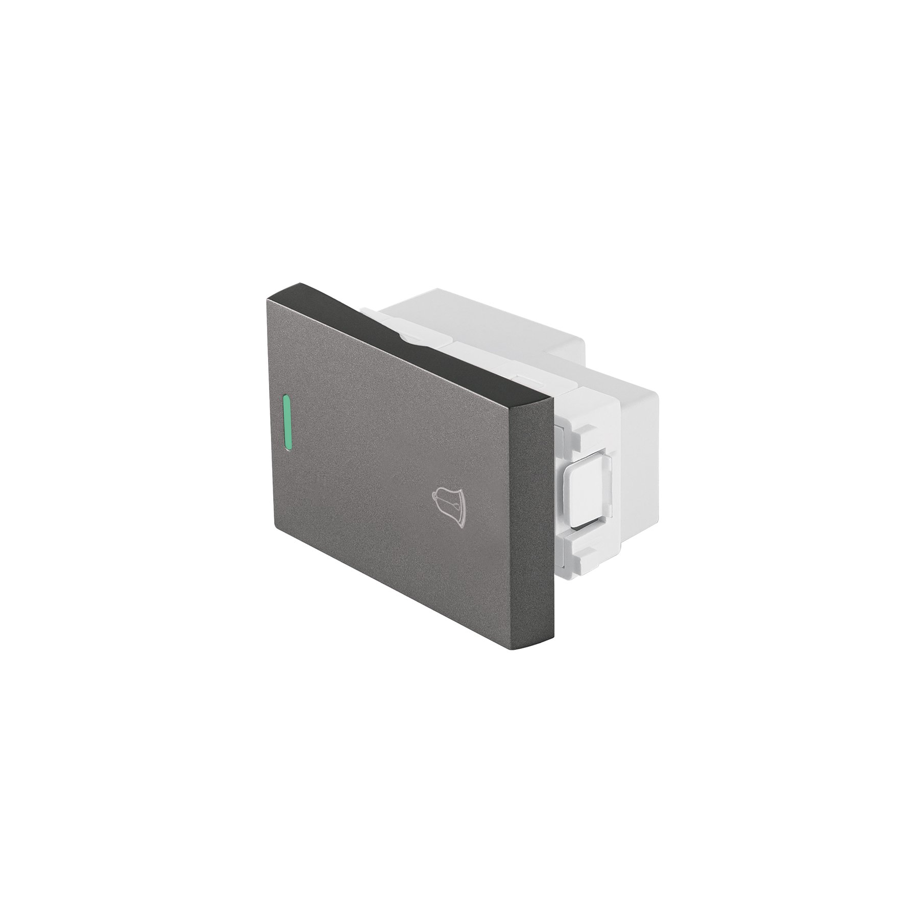 APTI15-LA.jpg Interruptor timbre acero inox de 1.5 módulos, línea Lisboa APTI15 LA