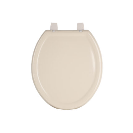 Asiento redondo ligero para WC, abierto, hueso, BASIC