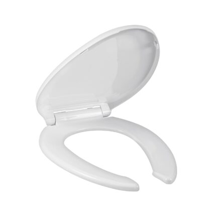Asiento alargado para WC,cierre lento,abierto,blanco,ELEMENT