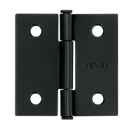 Bisagra cuadrada 2', acero negro mate, cabeza plana, HERMEX