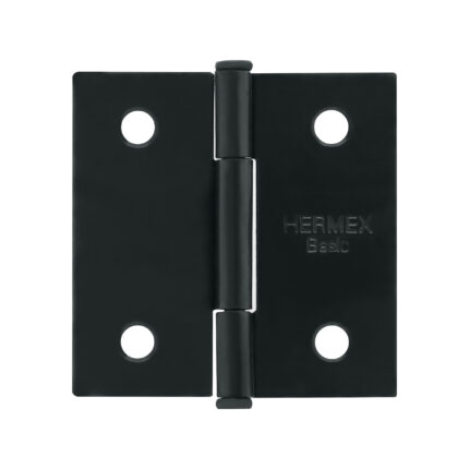 Bisagra cuadrada 2', acero negro mate, cabeza plana, BASIC