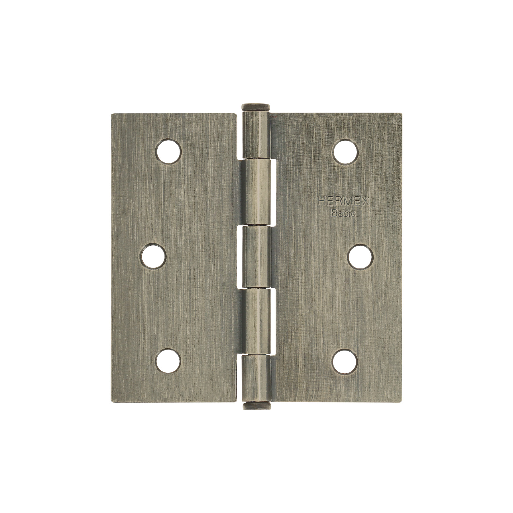 BC-302PP.jpg Bisagra cuadrada 3', latón antiguo, cabeza plana, BASIC BC 302PP