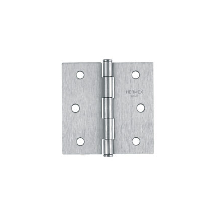 Bisagra cuadrada 3', acero satinado, cabeza plana, BASIC
