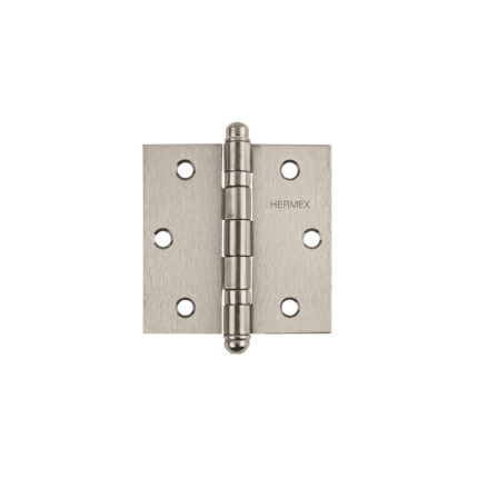 Bisagra cuadrada 3', acero inox, cabeza redonda, HERMEX