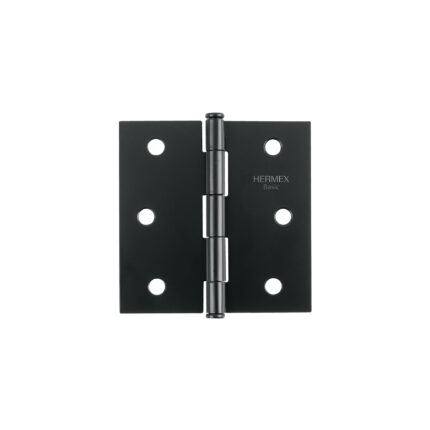 Bisagra cuadrada 3', acero negro mate, cabeza plana, BASIC
