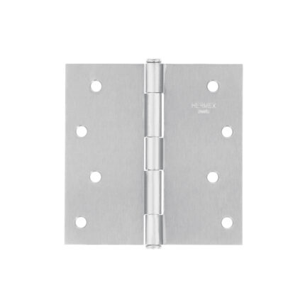Bisagra cuadrada 4', acero satinado, cabeza plana, BASIC