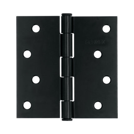 Bisagra cuadrada 4', acero negro mate, cabeza plana, HERMEX