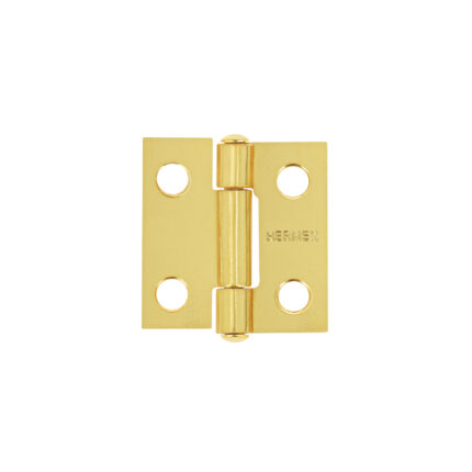 Bisagra rectangular 1 x 7/8', acero latonado, HERMEX