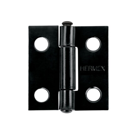 Bisagra rectangular 1 x 7/8', acero negro mate, HERMEX