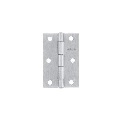 Bisagra rectangular 3 x 2', acero natural, HERMEX
