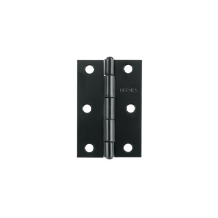 Bisagra rectangular 3 x 2', acero negro mate, HERMEX