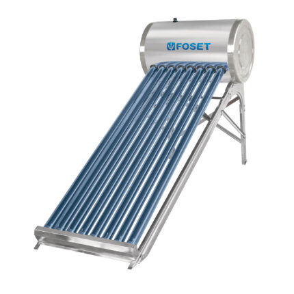 Calentador solar de agua, 8 tubos, 94L, 2 personas, FOSET