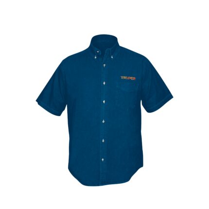 Camisa de mezclilla manga corta para hombre, G, TRUPER