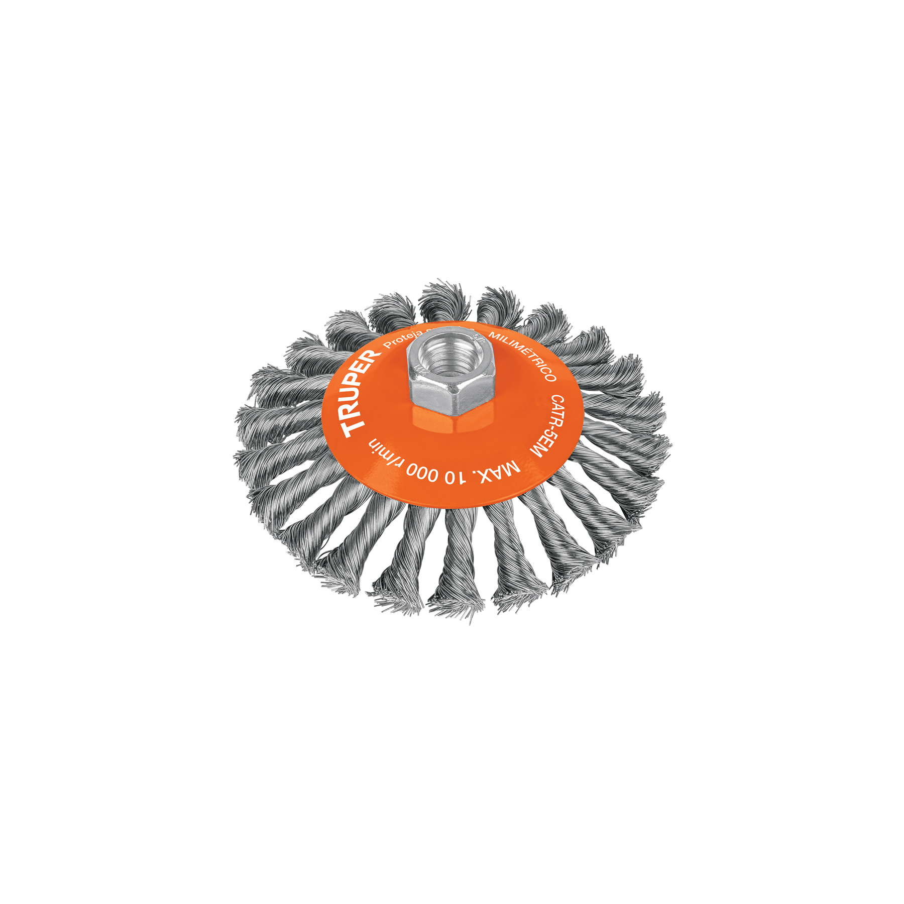 CATR-5EM.jpg Carda tipo cónico 5' alambre trenzado, multi-rosca, TRUPER CATR 5EM
