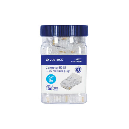 Plug RJ45 CAT5E, Bote con 100 piezas, VOLTECK