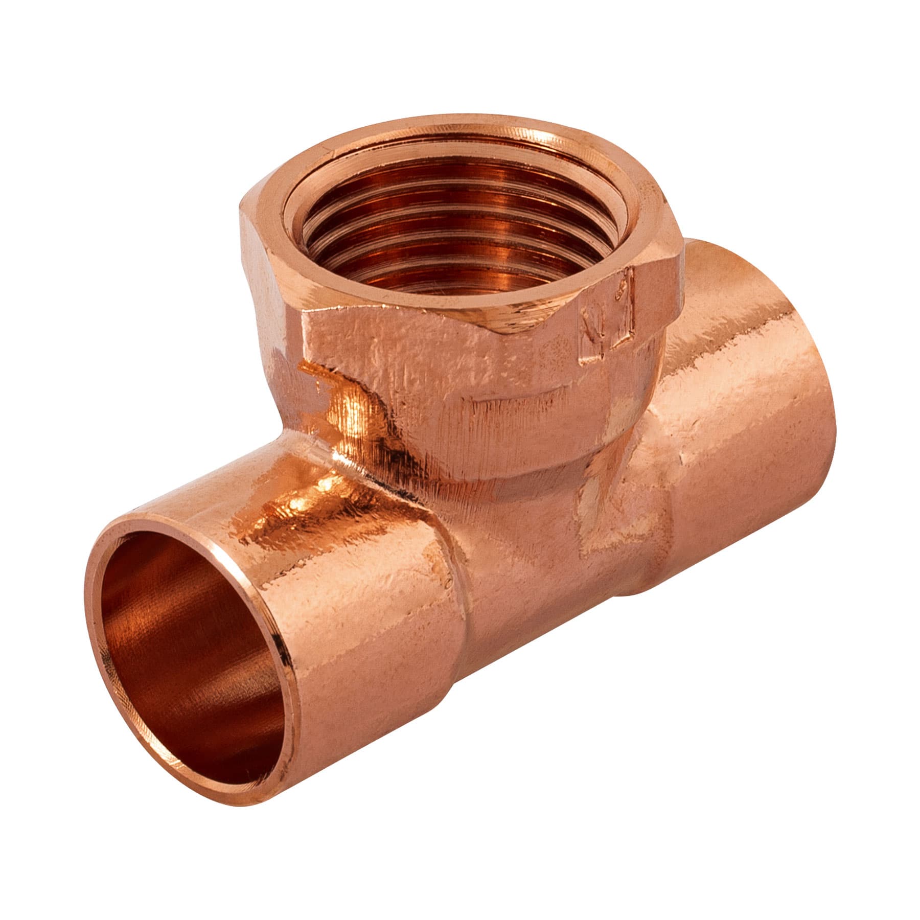 CC-701.jpg Tee de cobre rosca interior central 1/2', FOSET CC 701