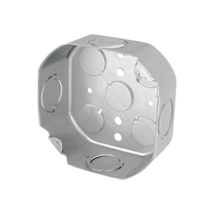 Caja de registro octagonal 4' metálica reforzada, VOLTECK