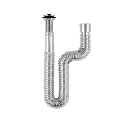 Céspol flexible de ABS con contra, cromado,para lavabo, FOSE