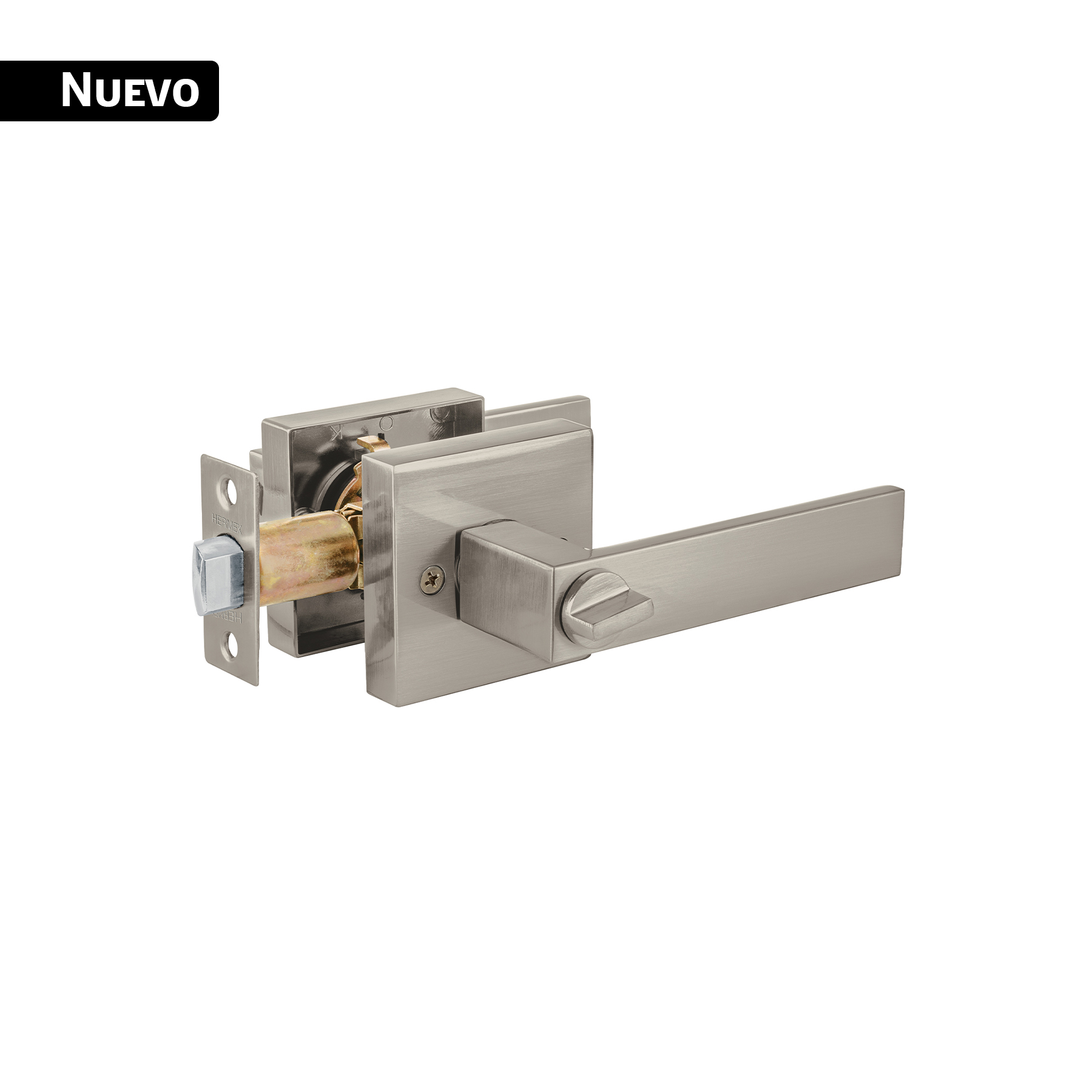 CEMA-24B.jpg Cerradura manija 'Módena' p/baño, níquel satinado, HERMEX CEMA 24B