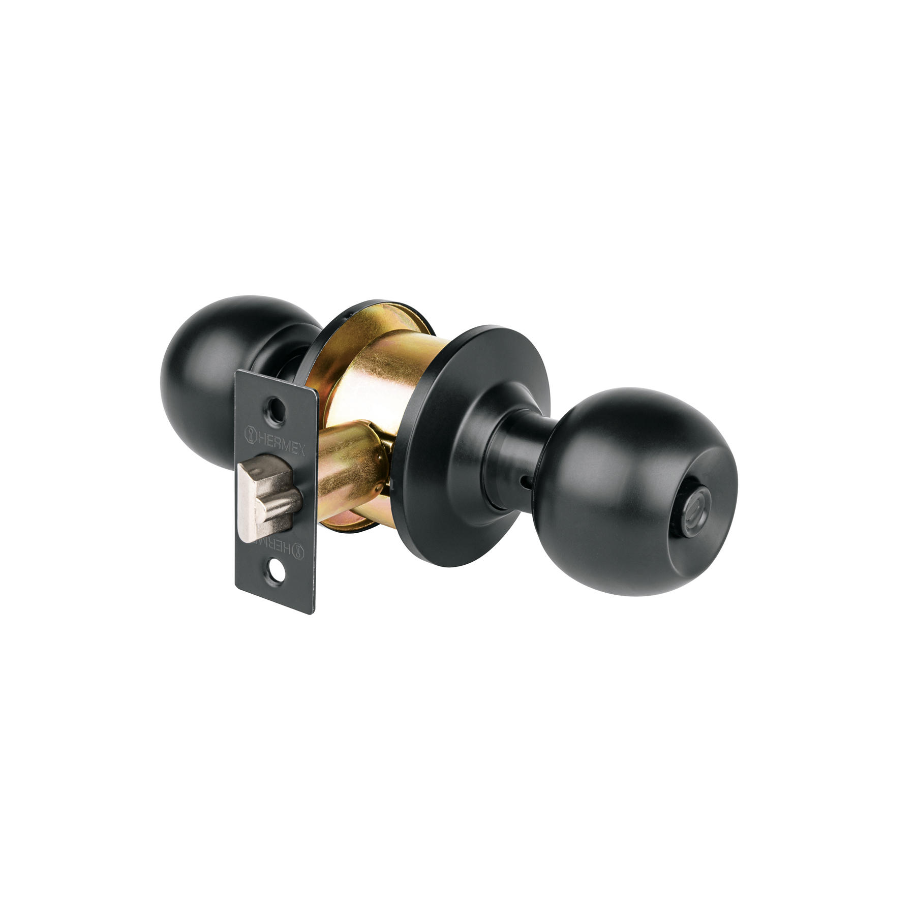 CEPO-61R.jpg Cerradura pomo, negro, esfera, recámara, HERMEX CEPO 61R