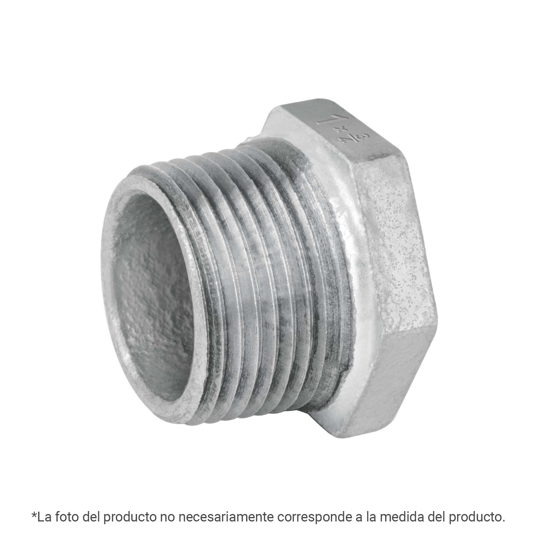 CG-225.jpg Reducción bushing acero galvanizado 3/8x1/4', FOSET CG 225