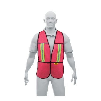Chaleco de seguridad con cintas reflejantes, rojo, PRETUL