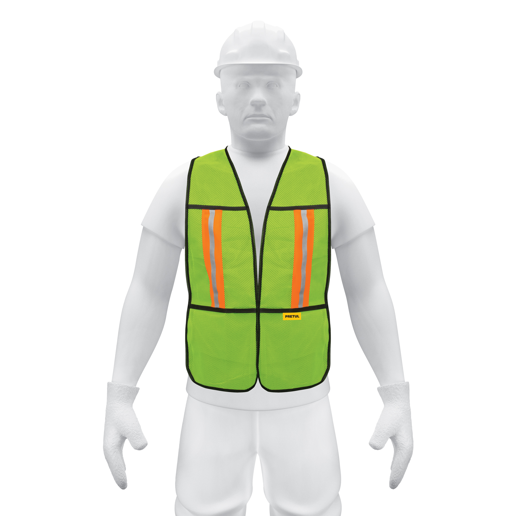 CHS-200V-1.jpg Chaleco de seguridad con cintas reflejantes, amarillo,PRETUL CHS 200V 1
