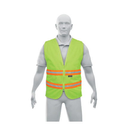 Chaleco de seguridad amarillo alta visibilidad con cierre
