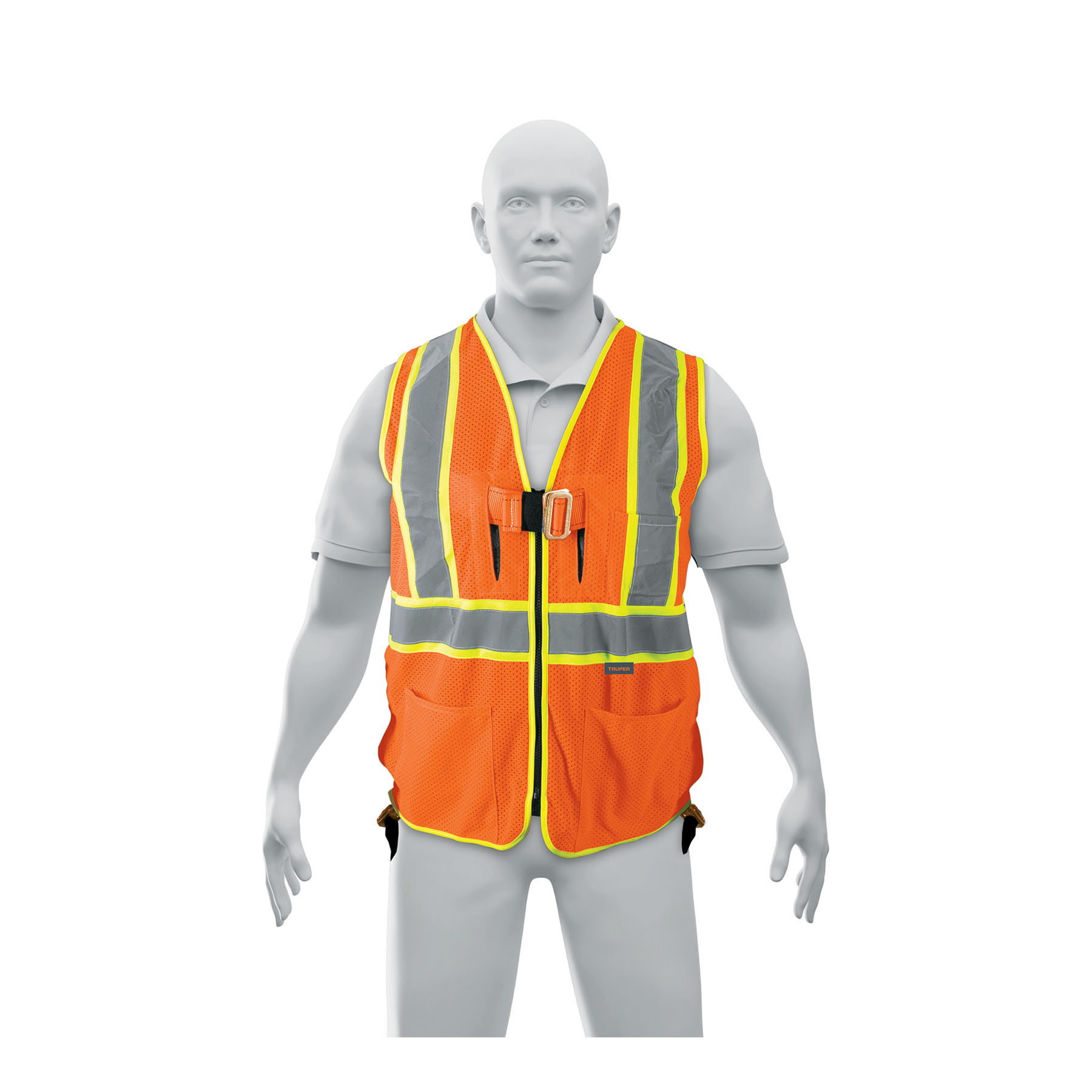 CHS-700NA.jpg Chaleco de seguridad para arnés, alta visibilidad, naranja CHS 700NA