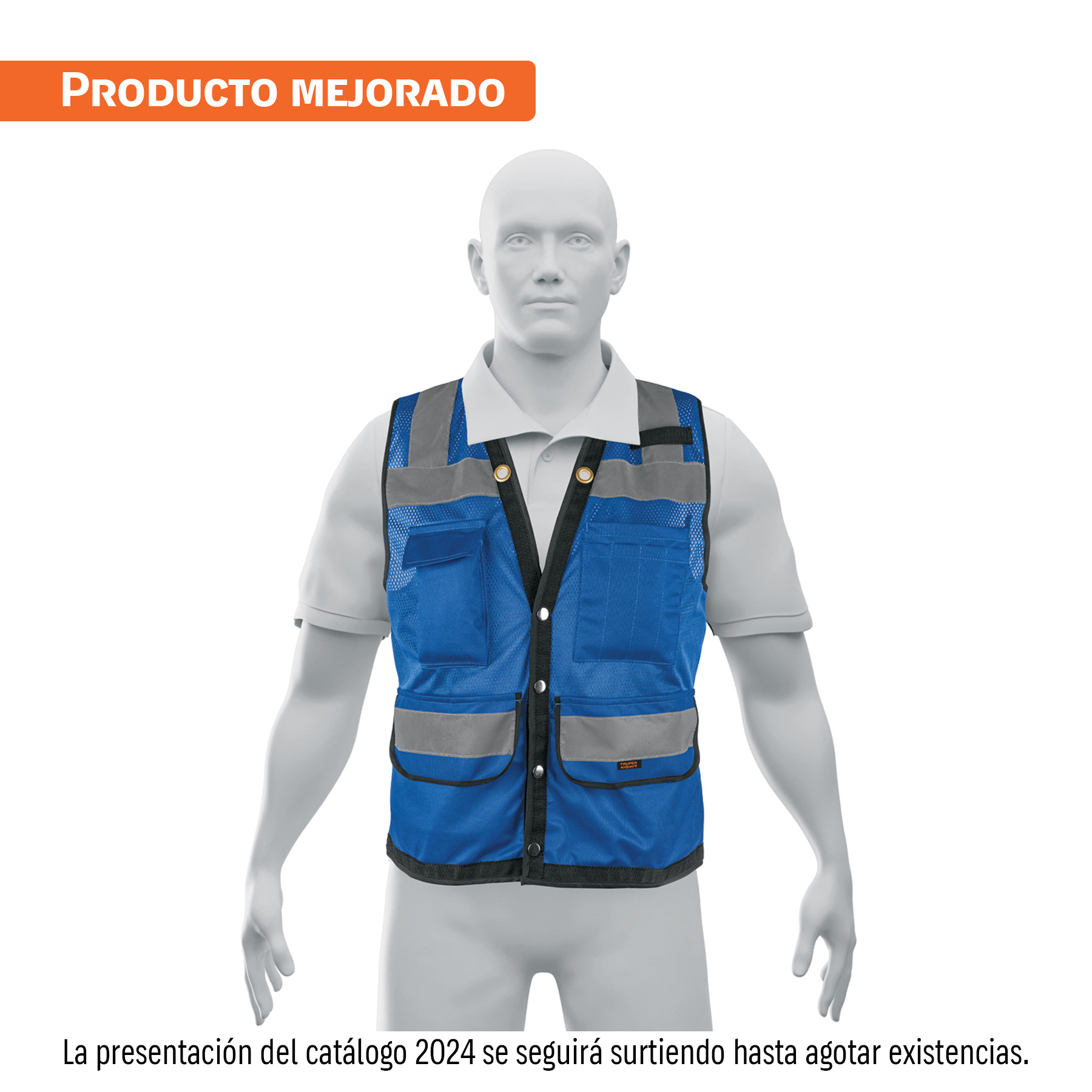 CHS-800A-XL.jpg Chaleco seguridad reforzado azul con bolsas, EG, EXPERT CHS 800A XL