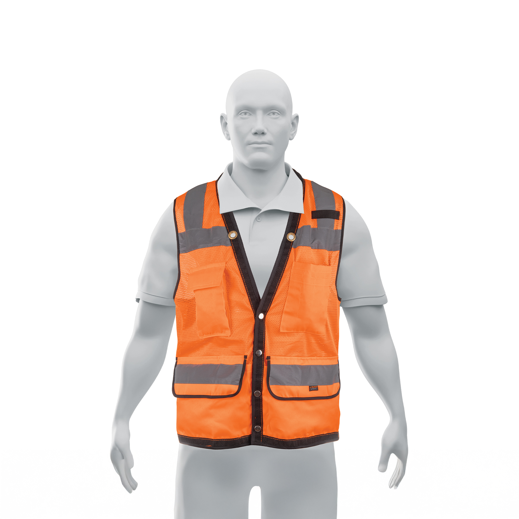 CHS-800N-XL.jpg Chaleco seguridad reforzado naranja con bolsas, EG, EXPERT CHS 800N XL