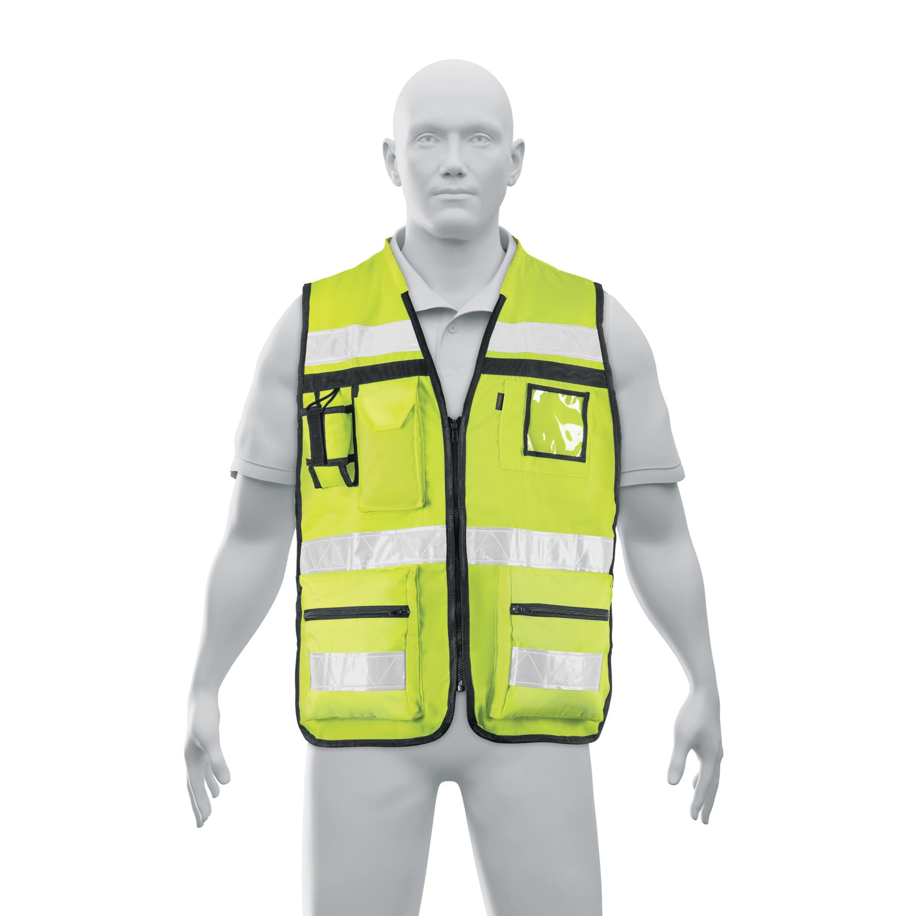 CHS-900Y.jpg Chaleco brigadista con cintas reflejantes, color amarillo CHS 900Y