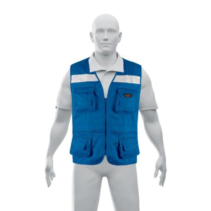 Chaleco brigadista reforzado, azul rey, G, TRUPER EXPERT