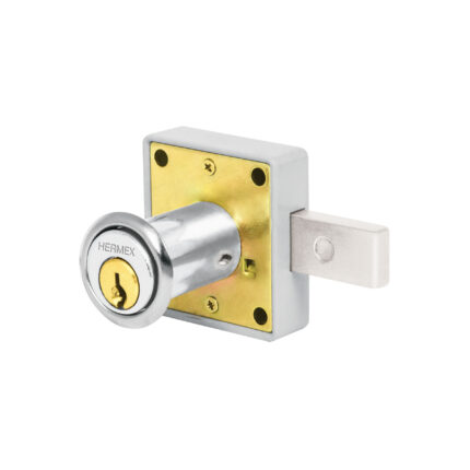 Cerradura para mueble, modelo 25, cromo, HERMEX