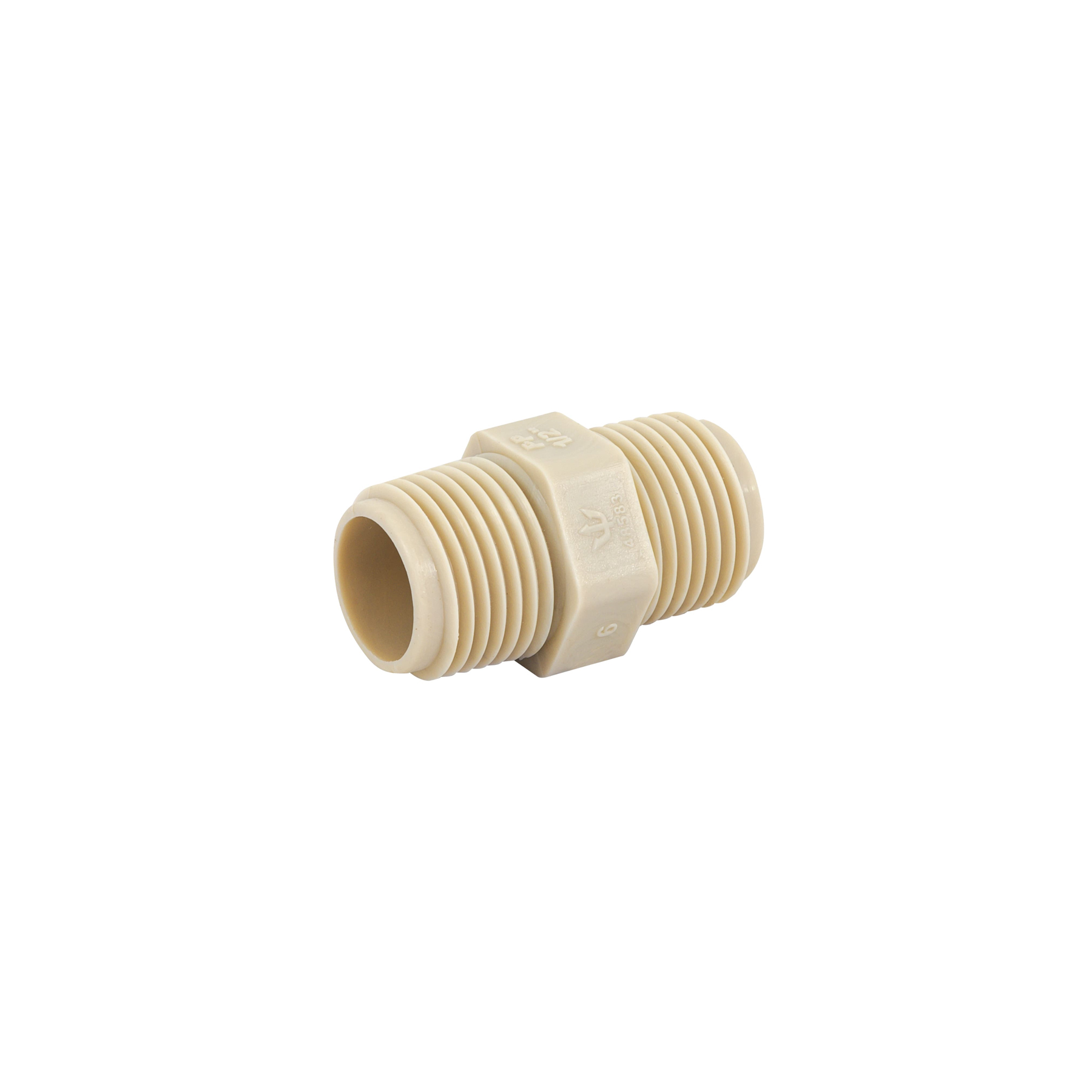 CM-471.jpg Niple corrido 1/2' de polipropileno, FOSET CM 471