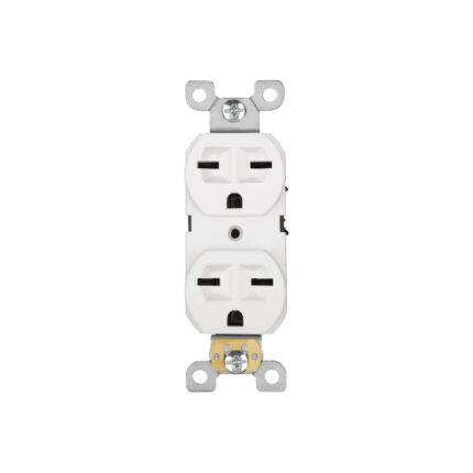 Contacto dúplex, cara de chino, Standard, blanco, VOLTECK