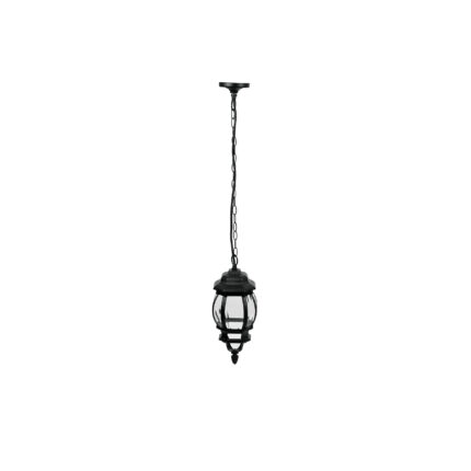 Arbotante tipo farol tradicional colgante p/exterior, negro