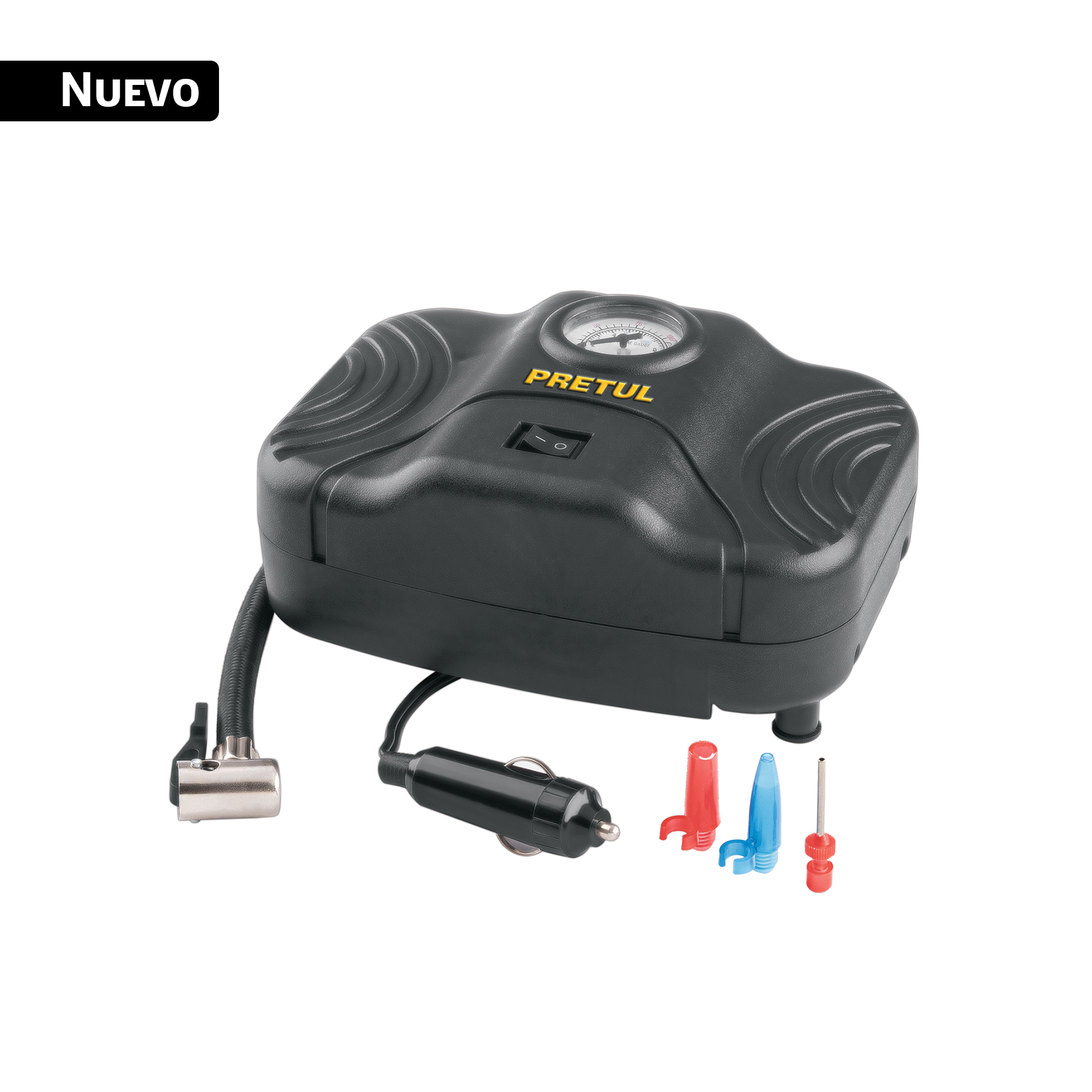 COMP-12P.jpg Inflador portátil para auto, 12 V, PRETUL COMP 12P