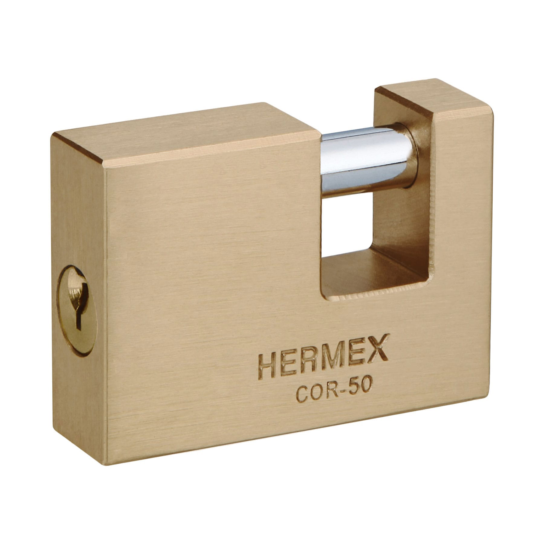 COR-50.jpg Candado antipalanca, 50mm, cuerpo de latón llave tradicional COR 50