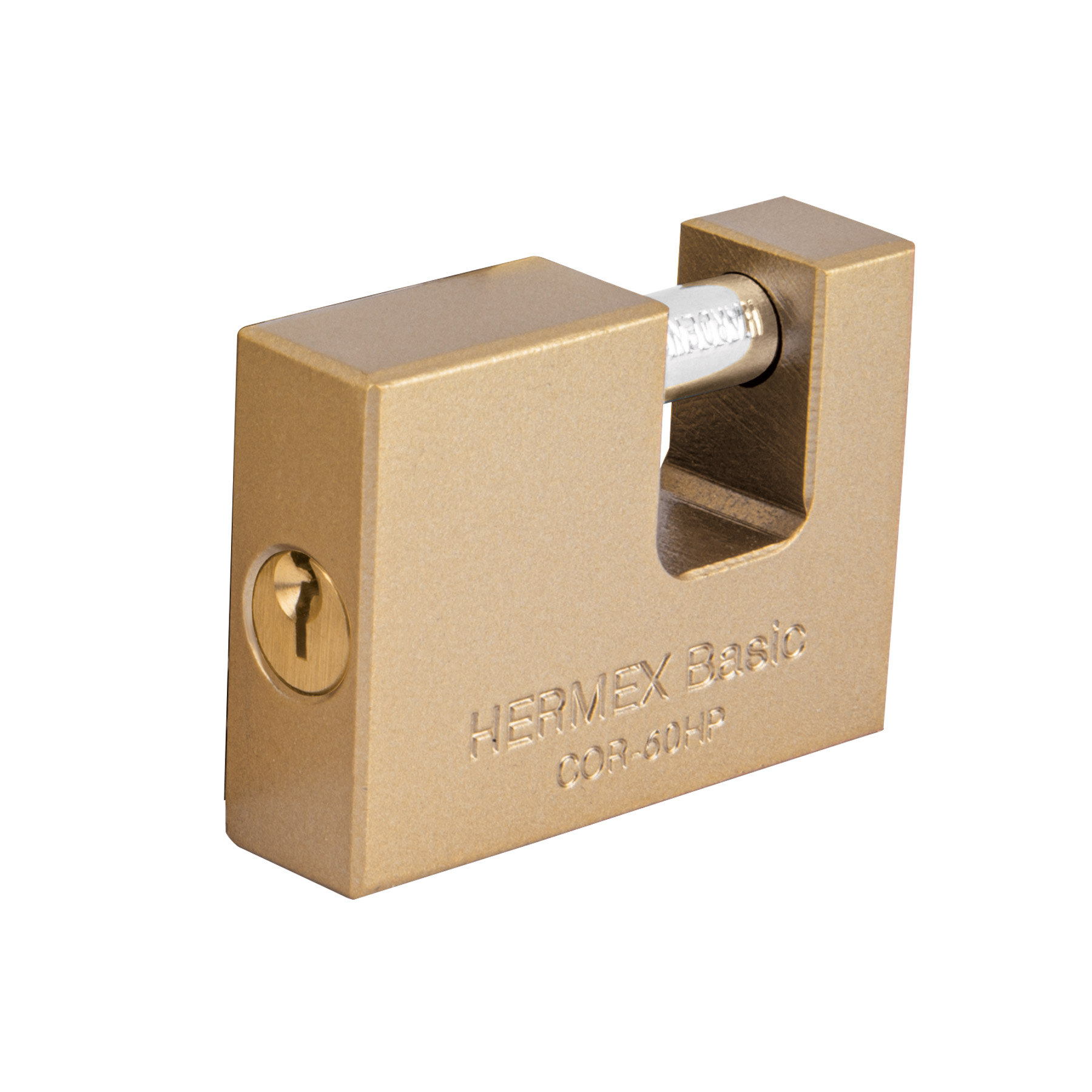 COR-60HP.jpg Candado antipalanca 60 mm cuerpo de hierro, HERMEX BASIC COR 60HP