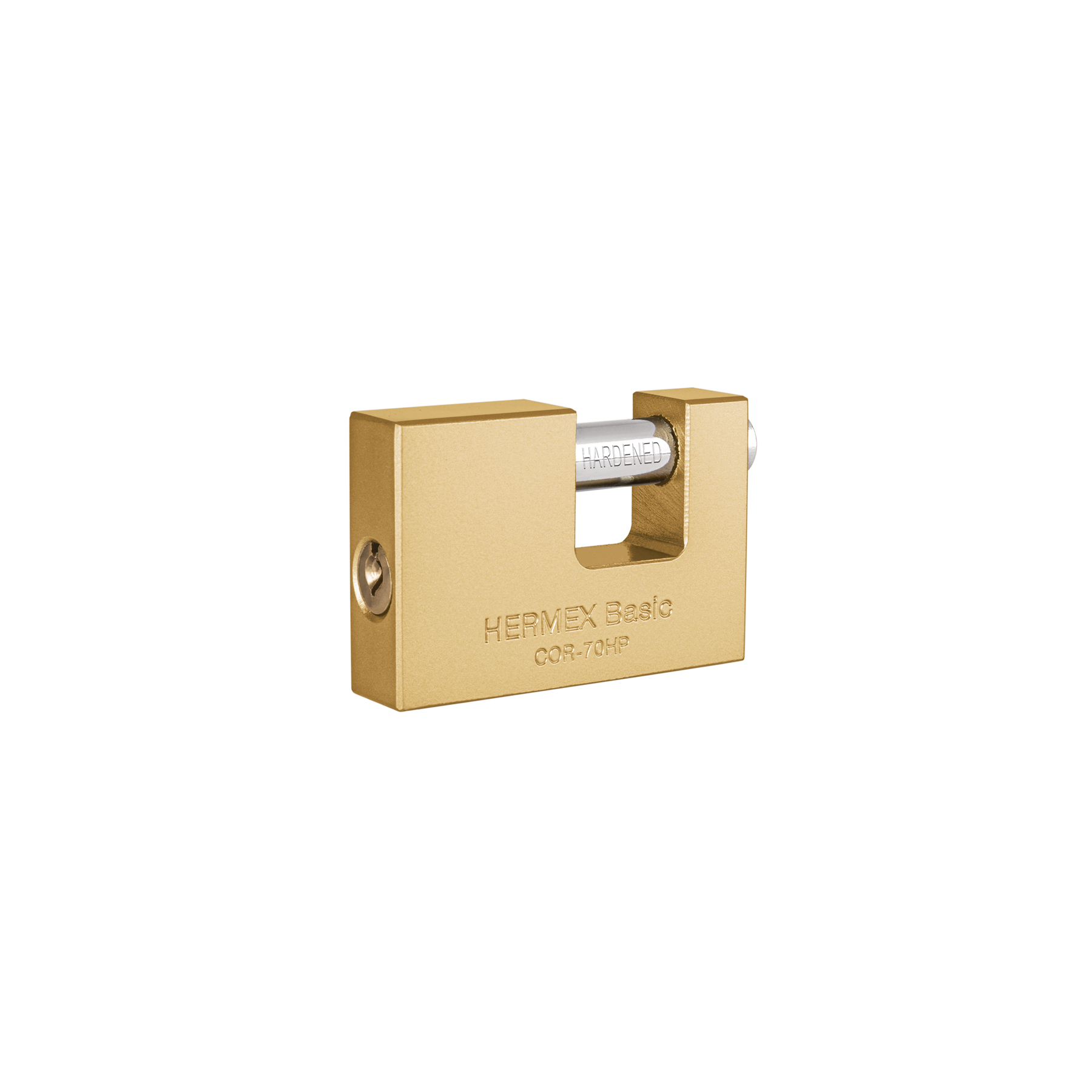 COR-70HP.jpg Candado antipalanca 70 mm cuerpo de hierro, HERMEX BASIC COR 70HP