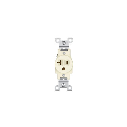 Contacto sencillo, 2 polos 3 hilos, 20 A, Standard, marfil