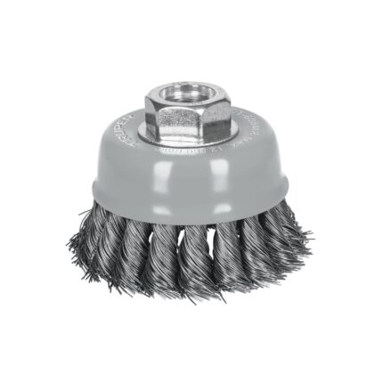 Carda copa 3' alambre trenzado fino, Multi-rosca, TRUPER