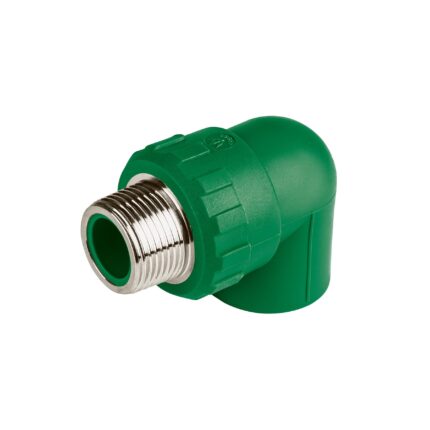 Codo 90° PPR,  3/4', rosca macho con inserto metálico, FOSET